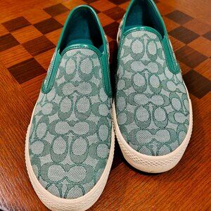 Coach Signature Slip-On Sneakers – Green